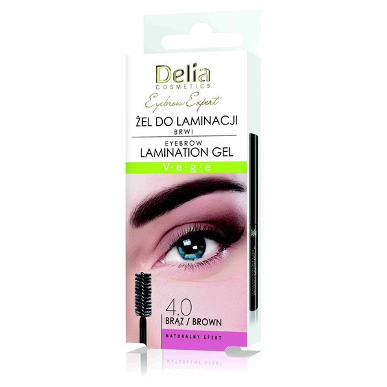 Delia Cosmetics Laminator gel na obočí hnědá 4ml1504