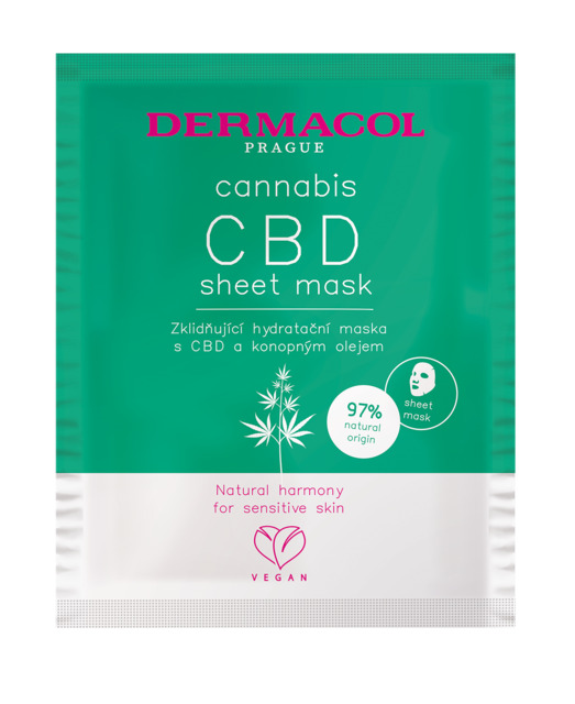 Dermacol Cannabis textilní maska s CBD 12ml