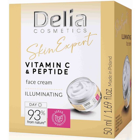 Delia Cosmetics SKIN EXPERT pleťový krém denní s Vit. C a Pepide 50ml_2773