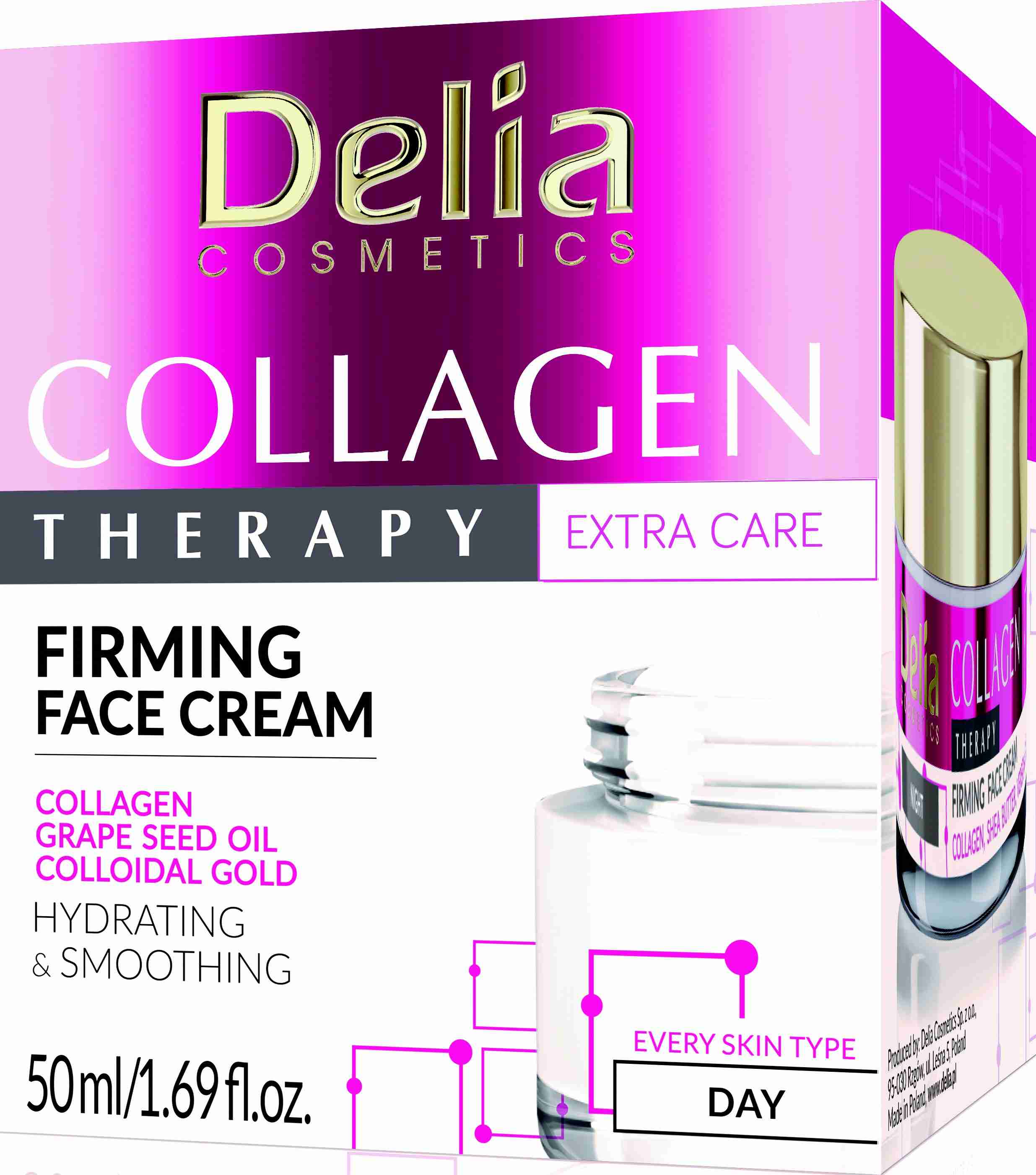 DELIA COSMETICS Collagen Therapy denní hydratační pleťový krém 50ml