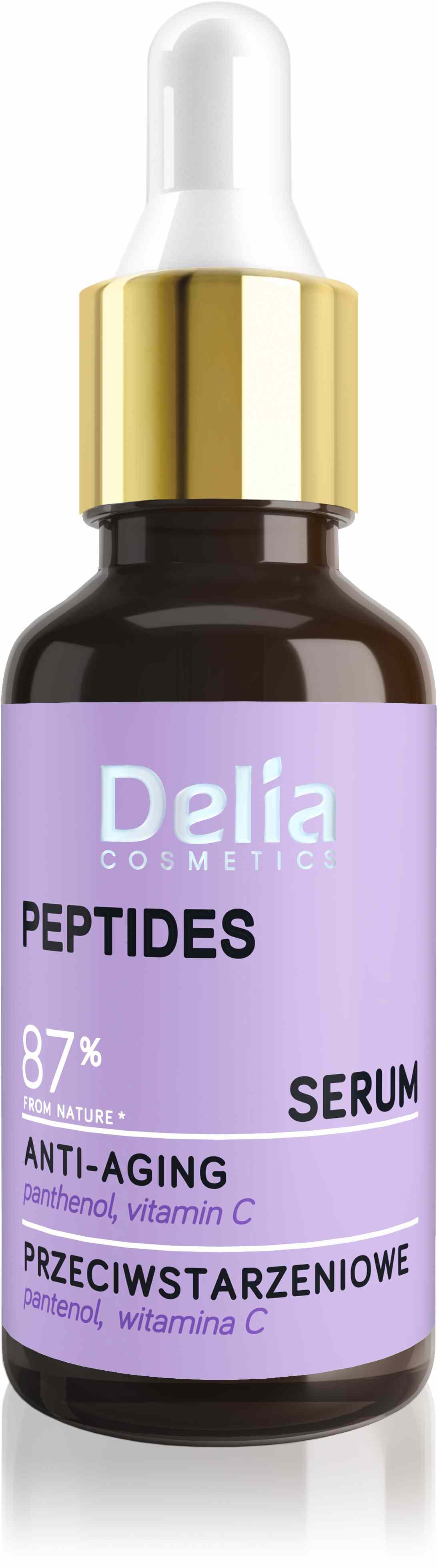 Delia Cosmetics PEPTIDY 87% PŘÍRODNÍ SÉRUM na obličej, krk a dekolt 30ml