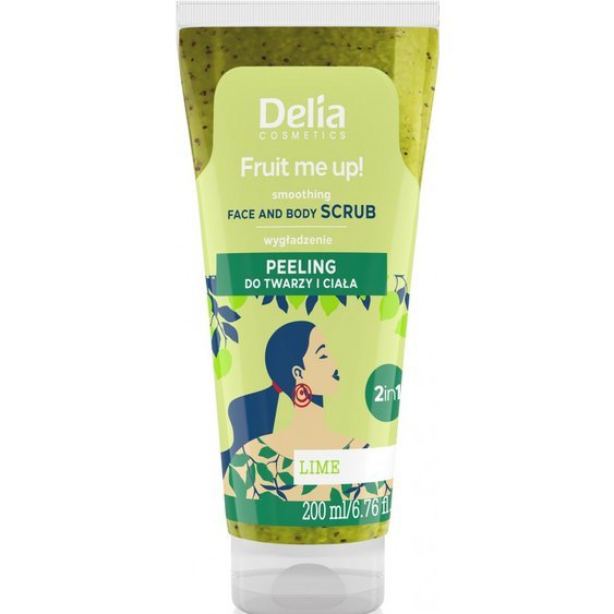 5033 Delia Cosmetics Fruit Me UP pleťový a tělový sprchový peeling LIMETKA 200ml