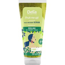 Delia Cosmetics Fruit Me UP pleťový a tělový sprchový peeling LIMETKA 200ml