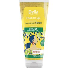 Delia Cosmetics Fruit Me UP pleťový a tělový sprchový peeling MANGO 200ml
