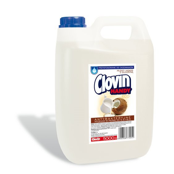 CLOVIN Tekuté mýdlo antibakteriální Mléko a kokos 5L 76010