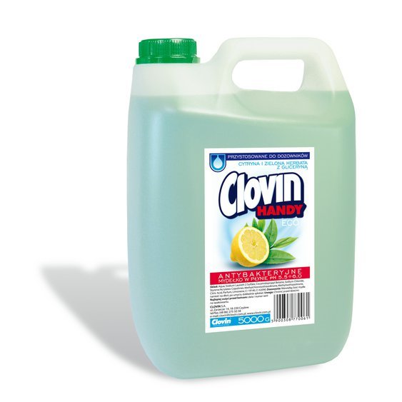 CLOVIN Tekotá mýdlo antibakteriální Citron a zelený čaj 5L 76011