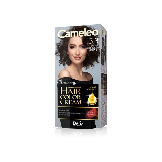 87503CAMELEO Omega + Barva na vlasy 3.3 - tmavě čokoládová 50ml