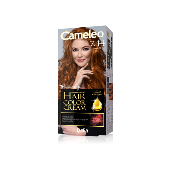 87516 CAMELEO Omega + Barva na vlasy 7.44 - měděná 50ml
