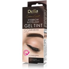 DELIA COSMETICS Eyebrow Expert gelová barva na obočí a řasy tmavě hnědá 15ml