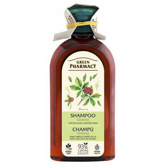 Green Pharmacy Ženšen šampon pro mastnou vlasovou pokožku a suché konečky 350 ml 96175
