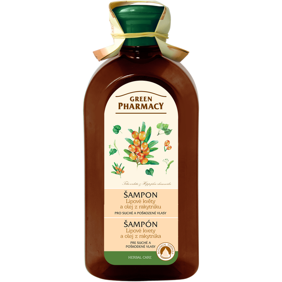 Green Pharmacy šampon pro suché a poškozené vlasy - Lipové květy a olej z rakytníku 350ml 96206