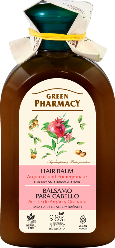 Green Pharmacy Arganový olej a Granátové jablko kondicionér pro suché a poškozené vlasy 300 ml