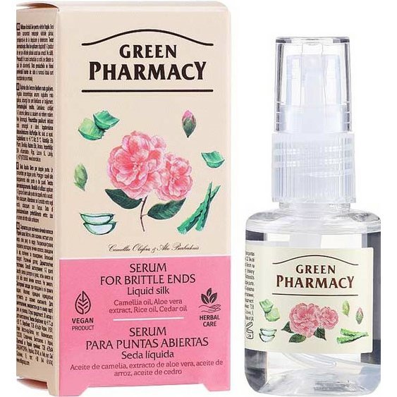 Green Pharmacy Silk Tekuté hedvábí sérum na roztřepené konečky s Aloe Vera 30 ml 96215