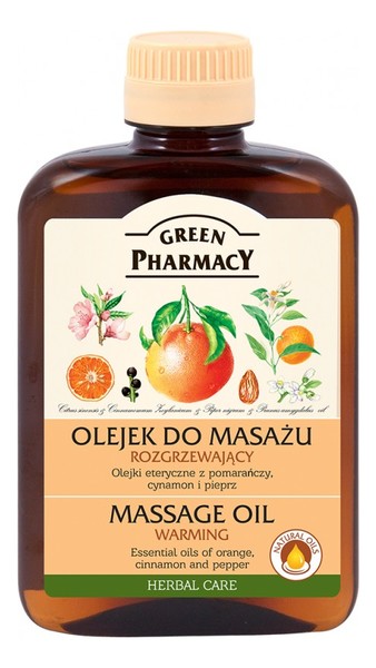 GREEN PHARMACY Tělový hřejivý masážní olej 200ml