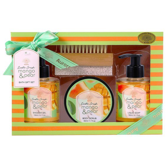 AAURORA MANGO PEAR 4ks 2x150ml, 50ml, kartáček 2v1 dárková sada č.1749_5219