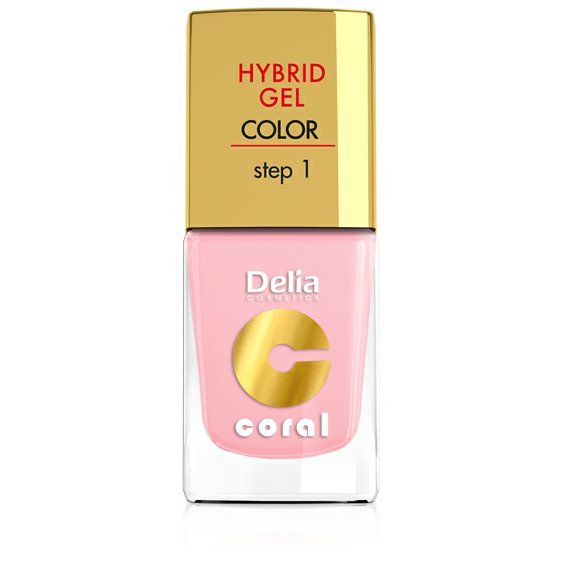 DELIA Hybrid Coral gel lak 04 pastelová růžová 11 ml