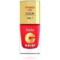 DELIA COSMETICS Coral Hybrid gel lak na nehty 14 tmavý pomeranč 11 ml