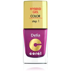 DELIA COSMETICS Coral Hybrid gel lak na nehty 18 borůvková 11 ml