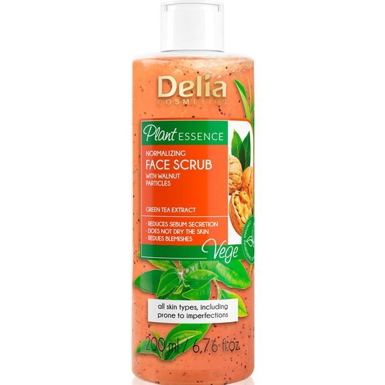 Delia Cosmetics Vegan Plant Essence Pleťový peeling vlašský ořech 200ml 1560