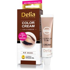 DELIA COSMETICS Color Cream barva na obočí hnědá 15ml