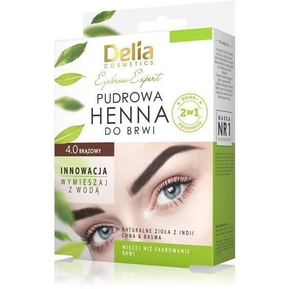 Delia Cosmetics Pudrová Henna na obočí 4,0 HNĚDÁ 4g 87785