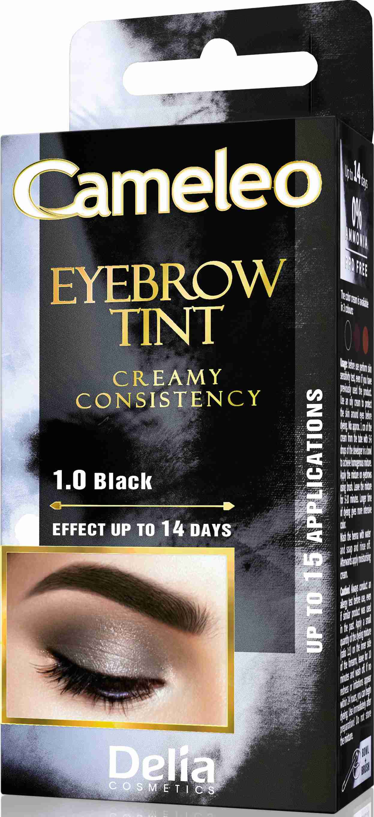 CAMELEO Eyebrow Tint krémová barva na obočí černá 15 ml
