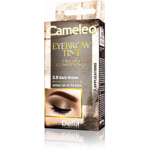 Delia Cameleo TINT barva na obočí krémová 3.0 tmavě hnědá 15 ml 87792