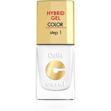 DELIA COSMETICS Coral Hybrid gel lak na nehty 25bílý 11ml 89320
