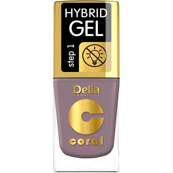DELIA COSMETICS Coral Hybrid gel lak na nehty 58 Růže 11ml 89336