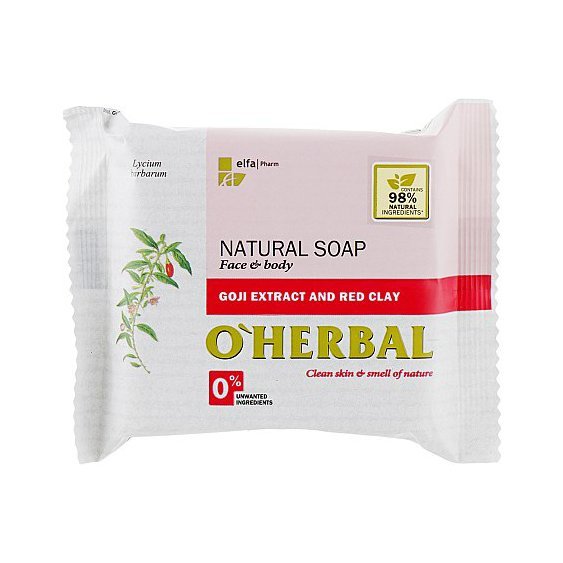 O`Herbal přírodní mýdlo s extraktem Goji a červenou hlínou 100g 96095