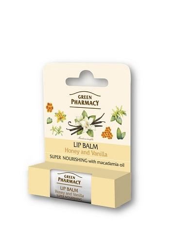 Green Pharmacy výživný balzám na rty med a vanilka 3,6 g