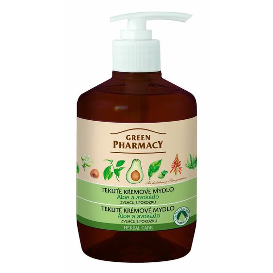 Green Pharmacy tekuté krémové mýdlo - zvlhčuje pokožku - Aloe vera a avokádo 460ml 96193