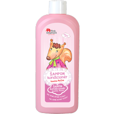 PINK ELEPHANT šampon a kondicinér na jemné dětské vlasy Veverka Anička 500ml