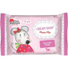 Pink Elephant krémové mýdlo pro dívky "Myška Mia" 90g