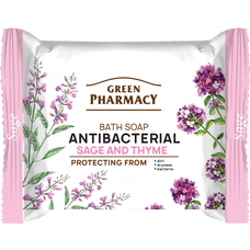​Green Pharmacy Tuhé mýdlo s antibakteriálním účinkem Šalvěj a Tymián 100g