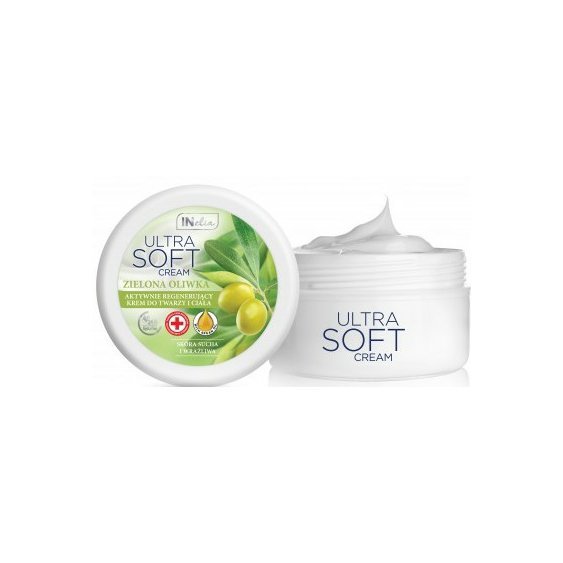 INelia ULTRA SOFT Krém Regenerační na tvář a tělo zelená oliva 200ml 97303