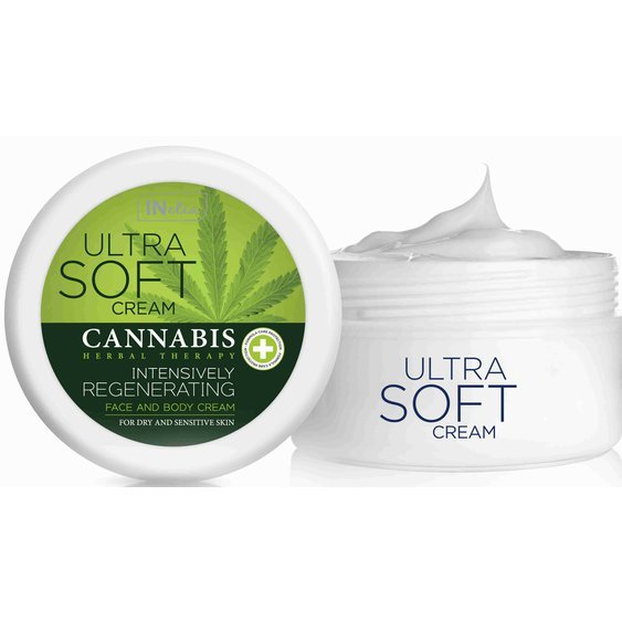 INelia ULTRA SOFT Krém Intenzivně regenerační na tvář a tělo CANNABIS 200ml 97308