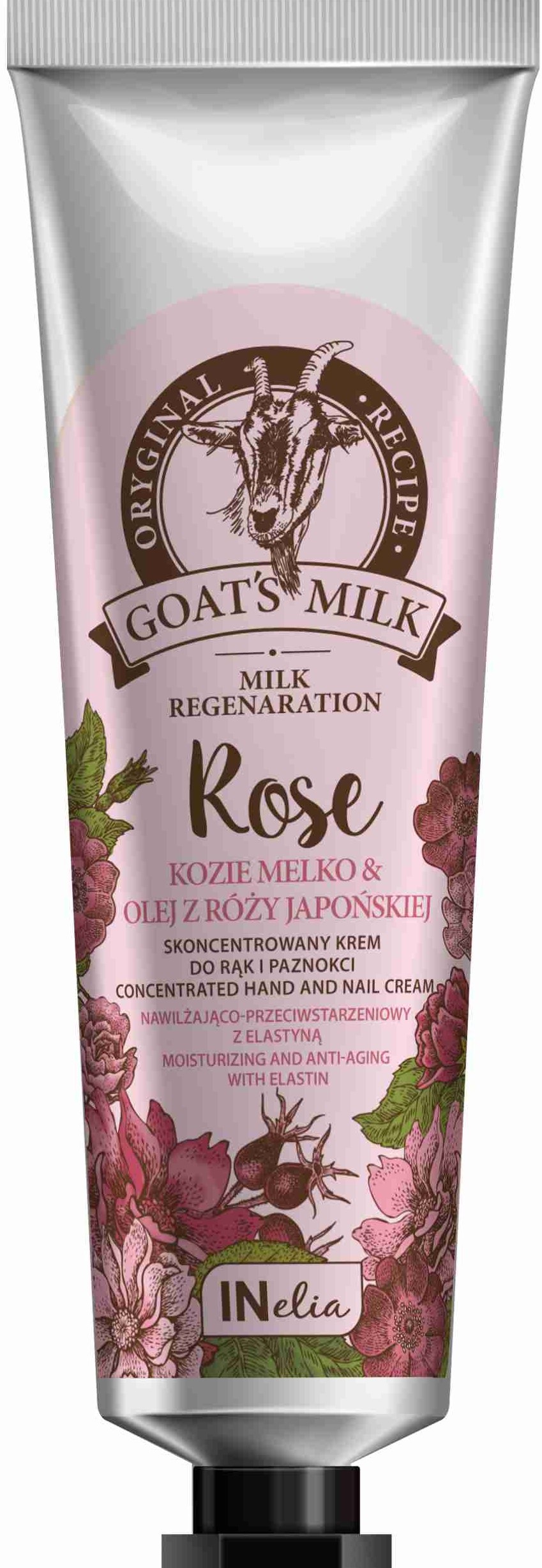 INelia Krém ruce Kozí mléko a japonský růžový olej 100ml